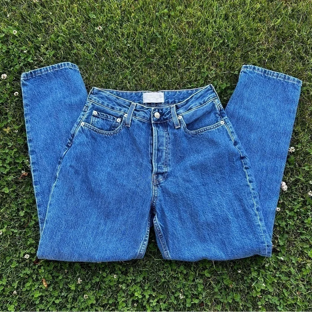 Everlane The Curvy Cheeky 90's Straight Leg High Rise Button Fly Jeans | size 29